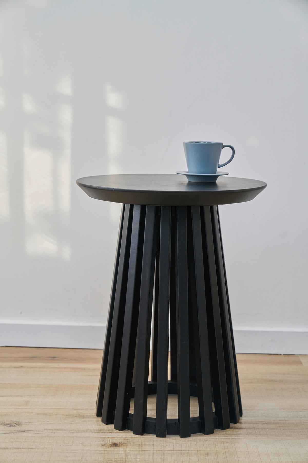 Beistelltisch Schwarz B: 40 cm - Schwarz, Design, Holz (40/40/50cm) - MID.YOU