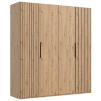 Drehtürenschrank Andorra Eiche Artisan B: 200 Cm - Eiche Artisan, MODERN, Holzwerkstoff (200/216/58cm) - MID.YOU