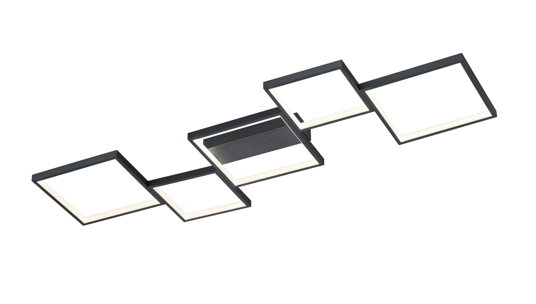 LED-Deckenleuchte, 3000K 627710532 SORRENTO - Schwarz/Weiß, Basics, Kunststoff/Metall (120,5/6,0/48,5cm) - Trio Leuchten