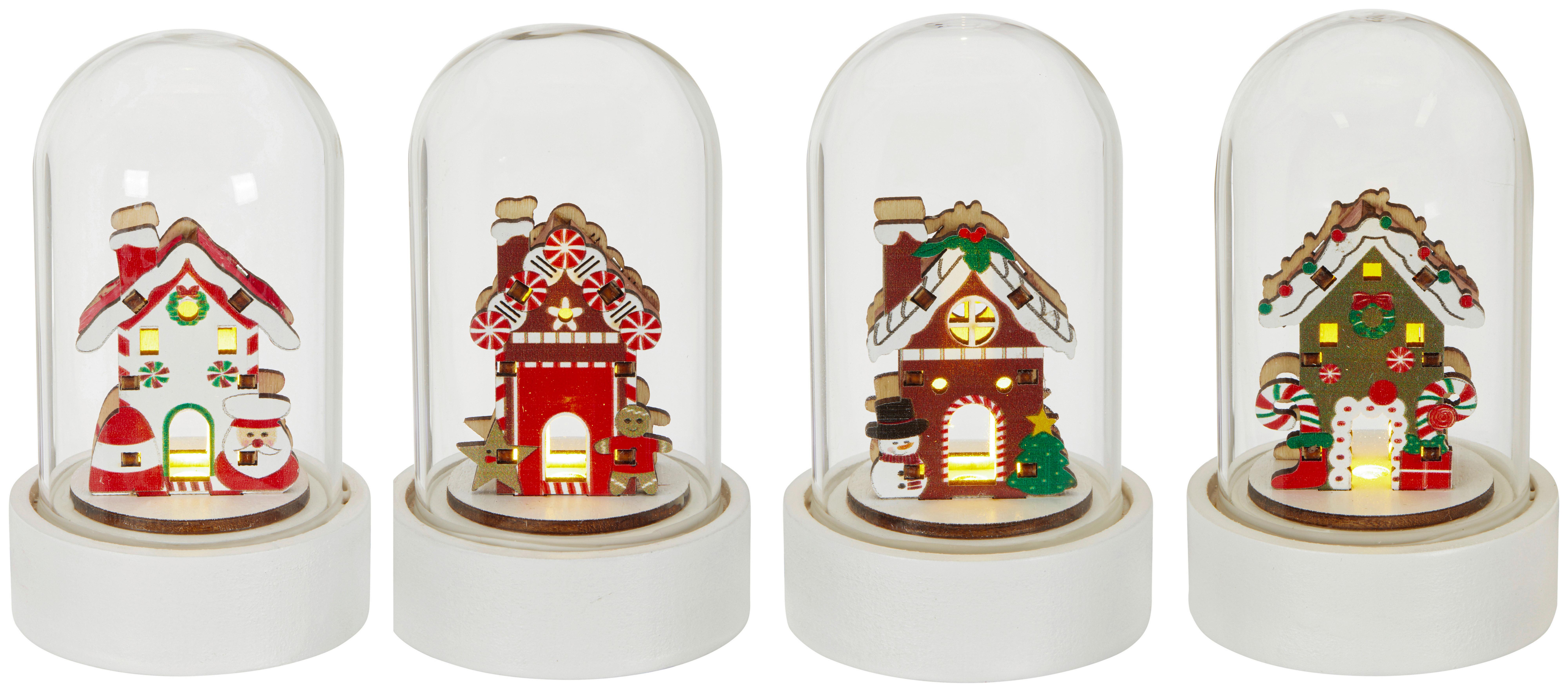 LED-DEKOLEUCHTE LORETTA - Rot/Braun, Basics, Glas/Holz (5,5/9cm) - James Wood
