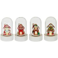 Led Díszlámpa Loretta - barna/piros, Basics, üveg/fa (5,5/9cm) - James Wood