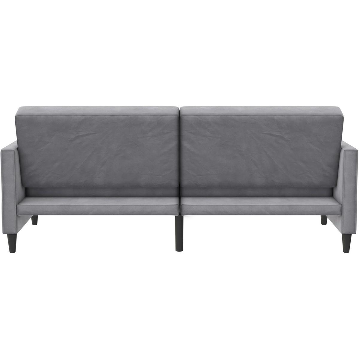 Schlafsofa Hannover Grau, mit Schlaffunktion - Schwarz/Grau, Basics, Textil (203/82/83cm) - Livetastic