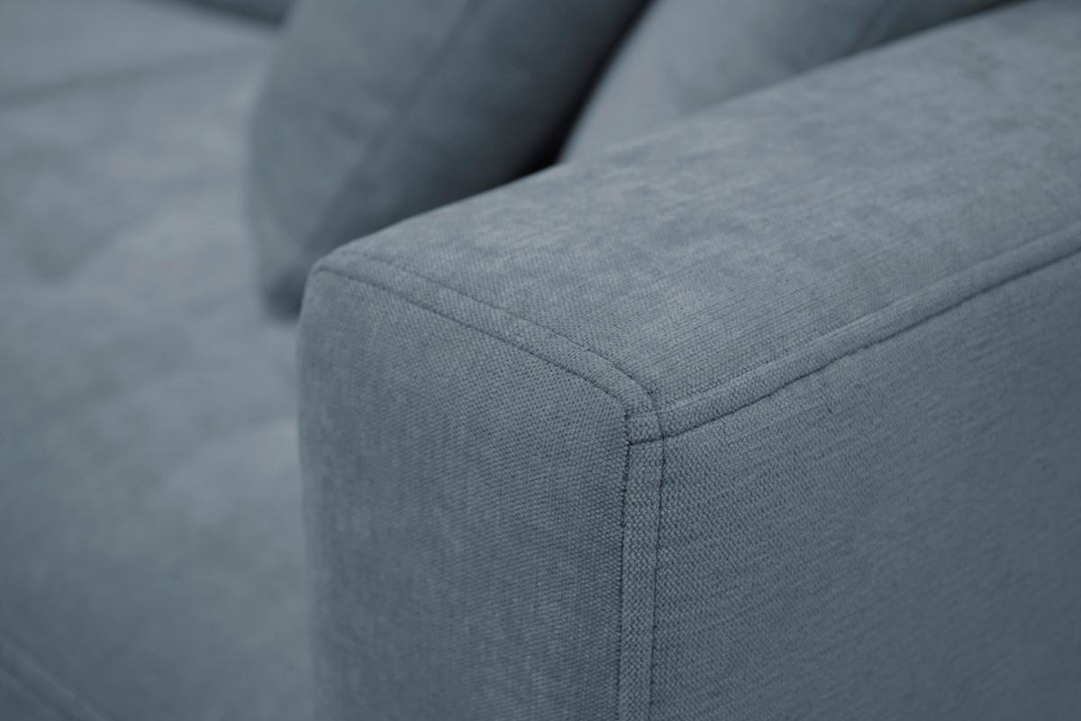 Rohová sedačka BJORN, oboustranná, šedomodrá žinylka - šedomodrá/přírodní barvy, Design, dřevo/textil (160/231cm) - Luca Bessoni