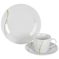 Kaffeeservice Kata - Weiß/Grün, KONVENTIONELL, Keramik - Luca Bessoni