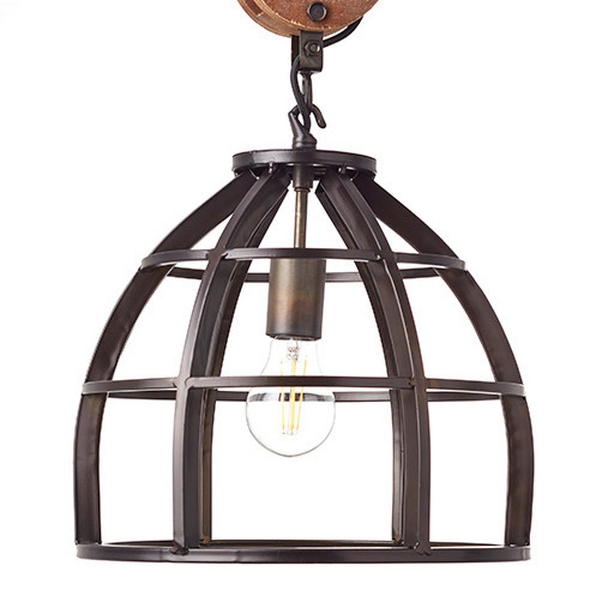 Hängeleuchte Matrix H: 147 Cm 1-Flammig - Schwarz, LIFESTYLE, Holz/Metall (34/147cm) - Brilliant