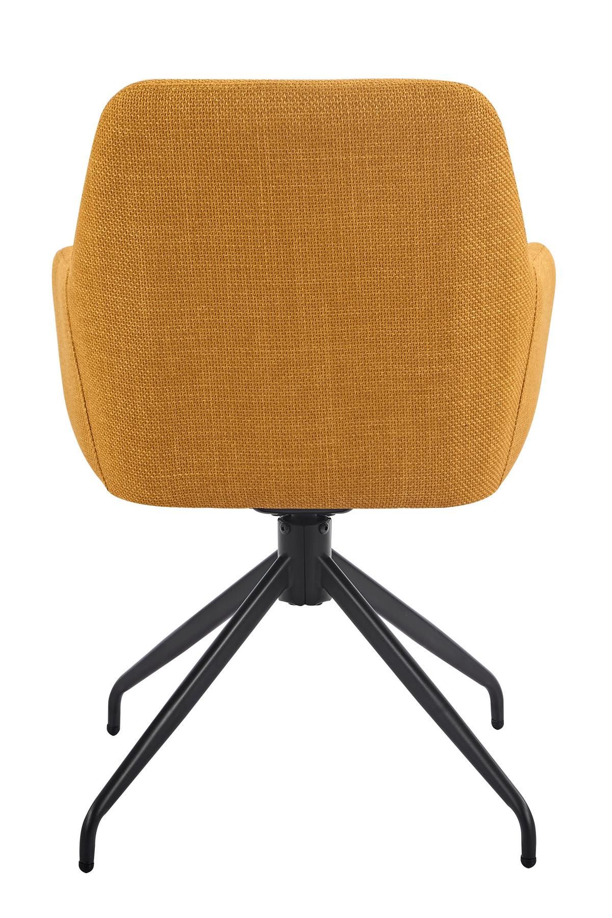 Armlehnstuhl-Set Triest S 2er-Set - Gelb/Schwarz, MODERN, Textil/Metall (56/83/60cm) - MID.YOU