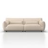 Velká pohovka CLARA, béžová - černá/krémová, Moderní, kov/dřevo (284/86/111cm) - Bessagi Home