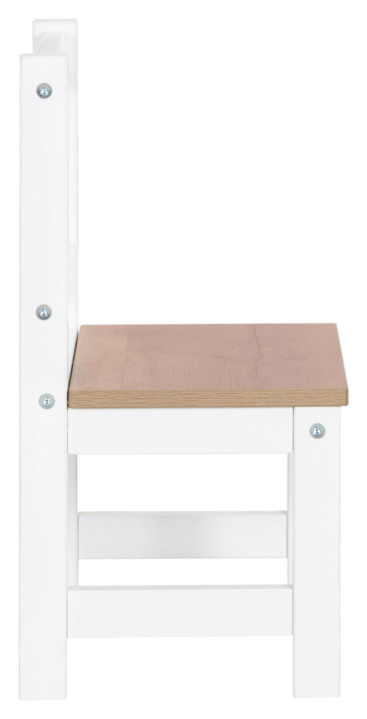 DĚTSKÁ SEDACÍ SOUPRAVA WOODY - bílá/světle hnědá, kompozitní dřevo (28.5null)