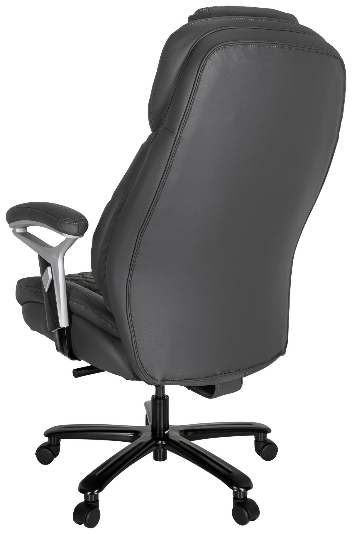 Chefsessel Xxl Pullmann Grau - Silberfarben/Grau, MODERN, Kunststoff/Textil (73/138/85cm) - MID.YOU