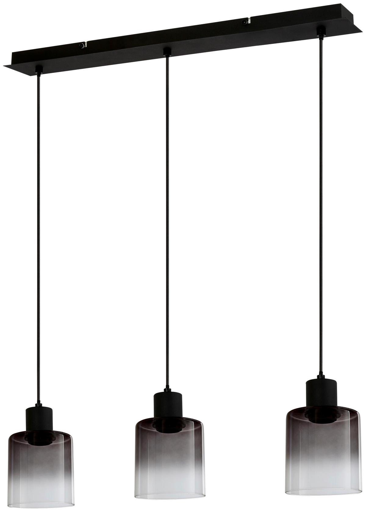 Závesné svietidlo ESTELLE, bez 3xE27 max. 25W - čierna, kov/plast (64/12/120cm) - Mömax