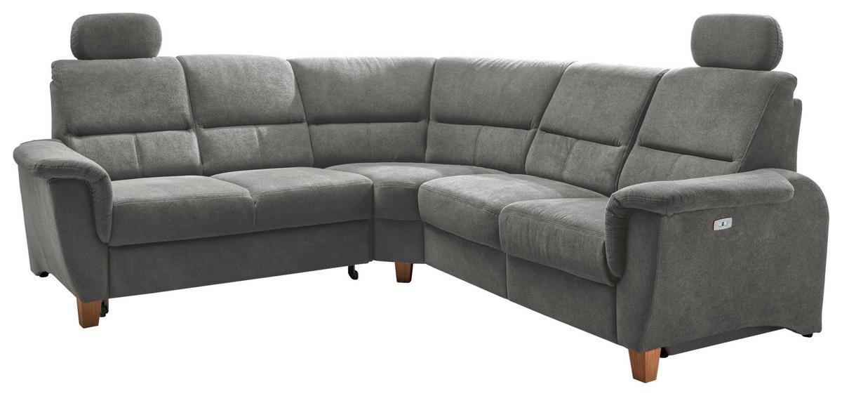 Ecksofa Parole Dunkelgrau S:238/241 cm - Wildeiche/Dunkelgrau, KONVENTIONELL, Textil (238/241cm) - Livetastic