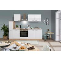Küchenblock Merle Küchenblock 240 Cm - Eichefarben/Weiß, Basics, Holzwerkstoff (240cm) - Respekta