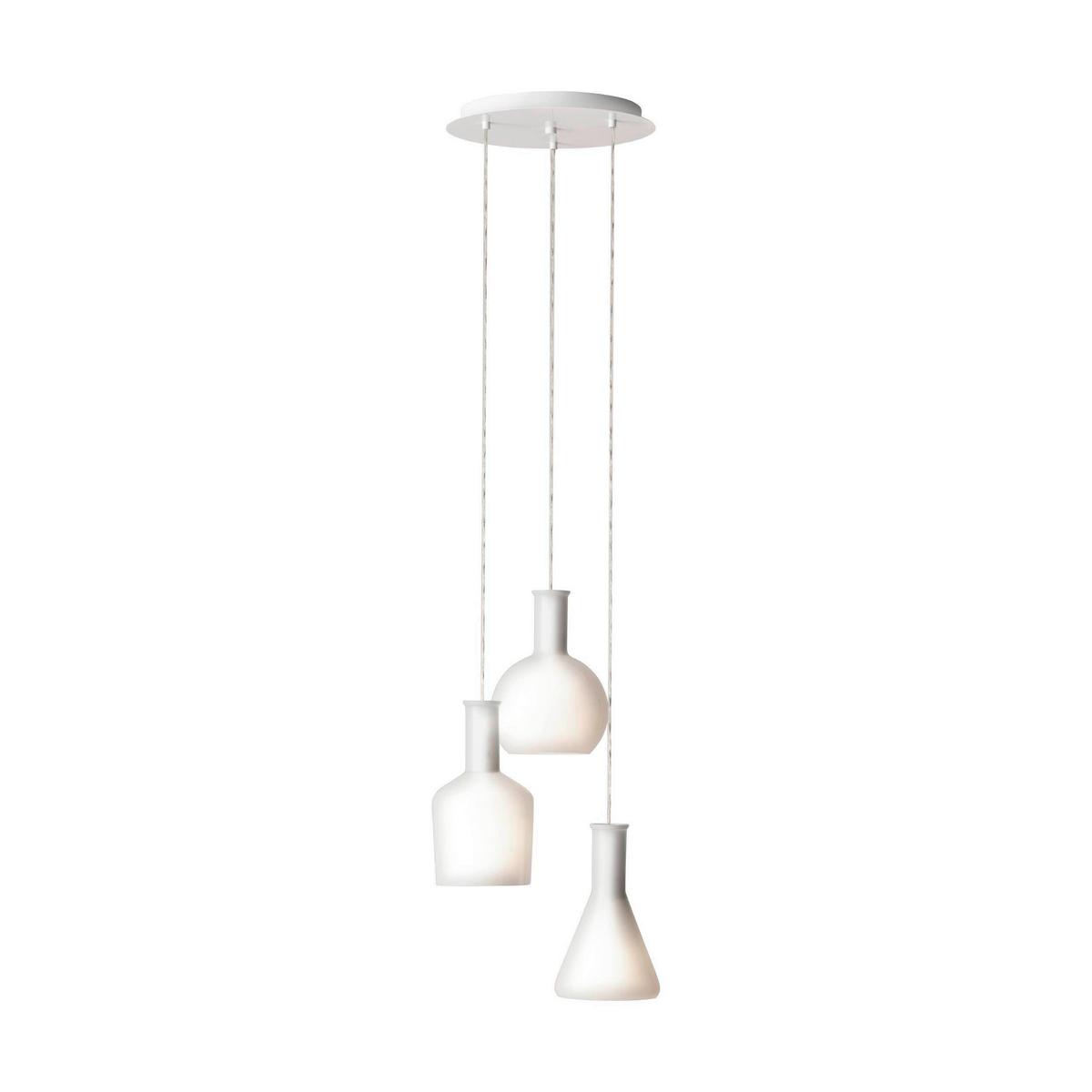Hängeleuchte 39142_pascoa - Weiß, KONVENTIONELL, Glas/Metall (35/150cm) - Eglo