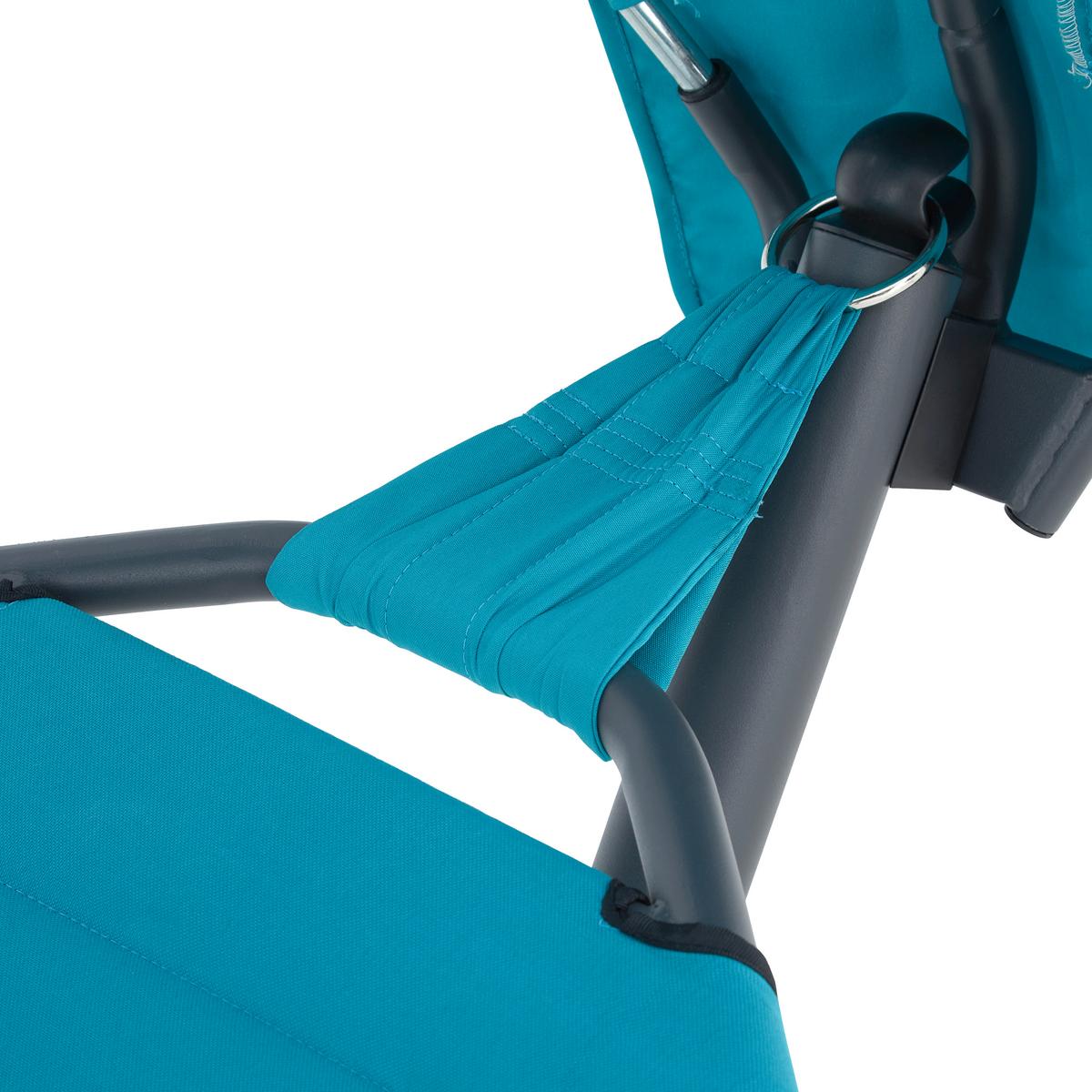 Relaxační lehátko ILVA BLU - modrá/tmavě šedá, Moderní, kov/textil (278/113/181cm) - Bessagi Garden