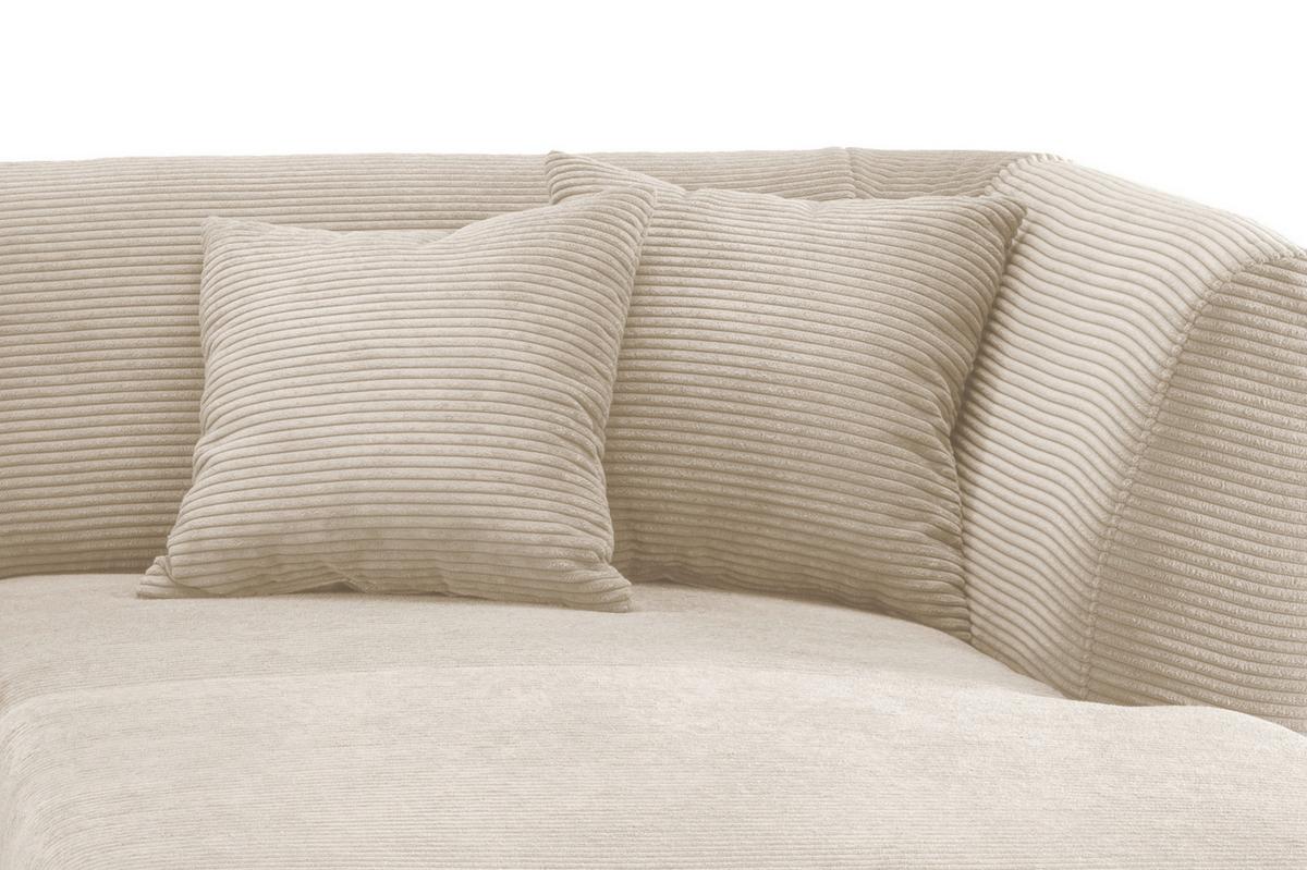 Ecksofa Colori Beige S: 264/160 Cm - Beige/Schwarz, MODERN, Holz/Textil (264/160cm) - MID.YOU