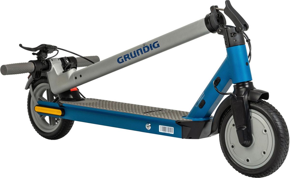 E-Scooter Grundig inkl. Digitaler Tachoanzeige - Blau/Grau, Basics, Kunststoff/Metall (116/43/114,5cm) - Grundig