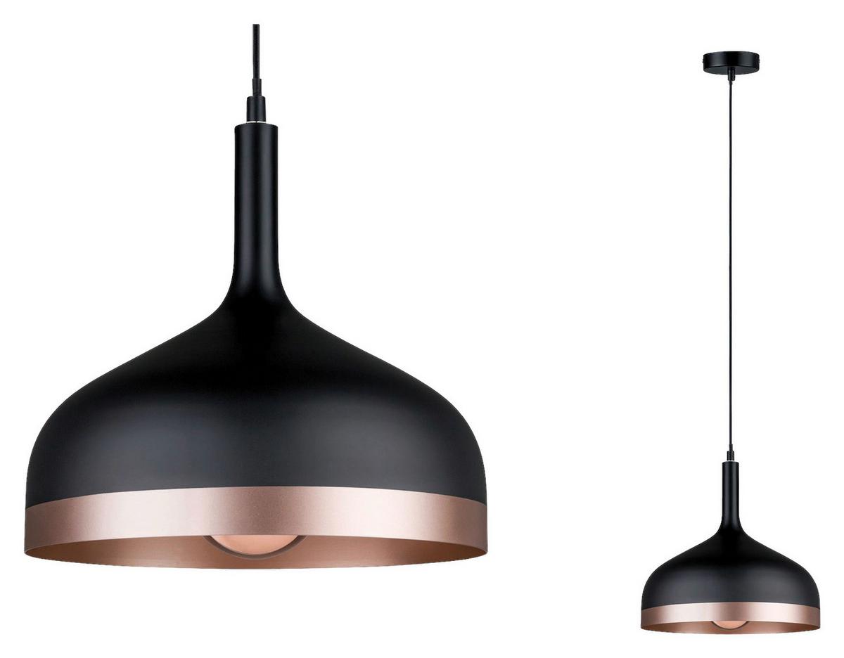 Hängeleuchte Neordic Embla H: 150 Cm 1-Flammig, Dimmbar - Schwarz, Design, Metall (30/150cm) - Paulmann