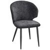 Vierfußstuhl Sindy Chinelle Schwarz - Schwarz, MODERN, Textil/Metall (63/84/58cm) - MID.YOU