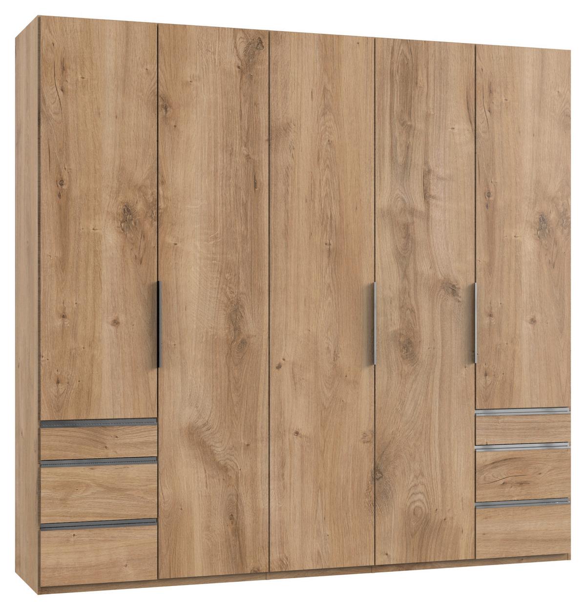 Drehtürenschrank Mit Laden B: 250 Cm Level, Eiche Dekor - Eichefarben, MODERN, Holzwerkstoff (250/236/58cm) - MID.YOU