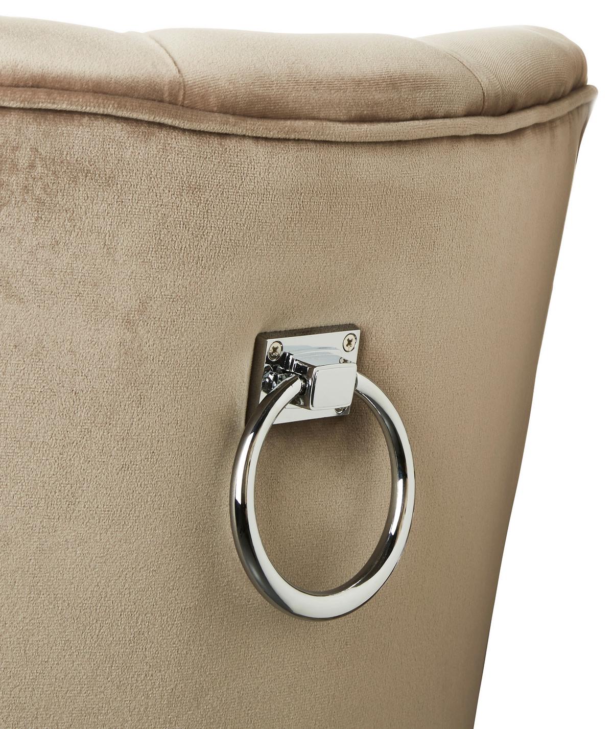 Stolička JOLEEN zamat béžová - prírodná farba/taupe, Lifestyle, kov/drevo (55/97/64cm) - Mömax
