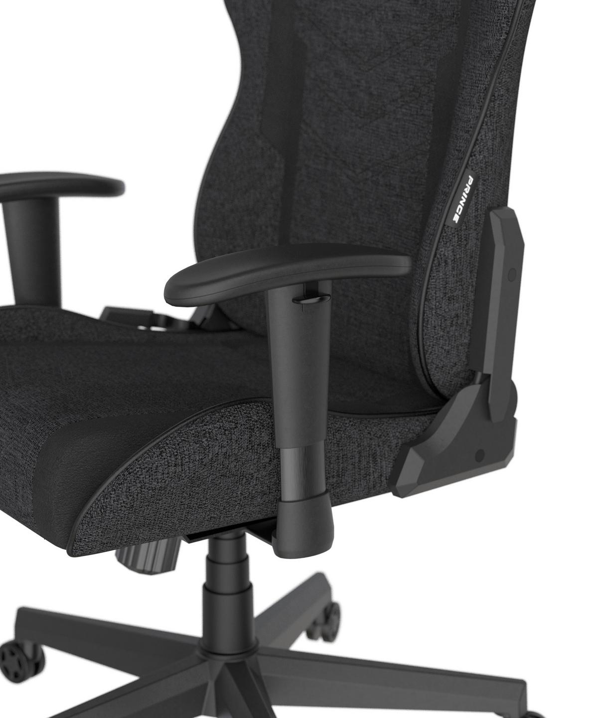 Gamingstuhl Prince Schwarz B: 70cm - Schwarz/Weiß, KONVENTIONELL, Kunststoff/Textil (70/132/70cm) - Dxracer