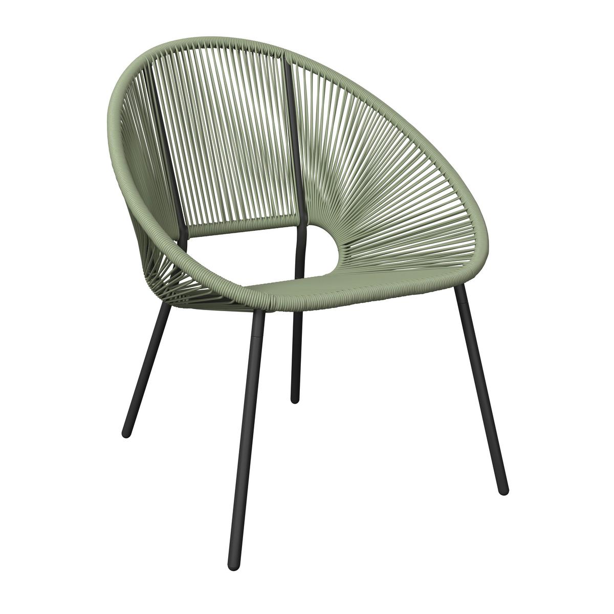 Loungesessel Sun - Schwarz/Grau, MODERN, Kunststoff/Metall (69/82/68cm) - Beldano