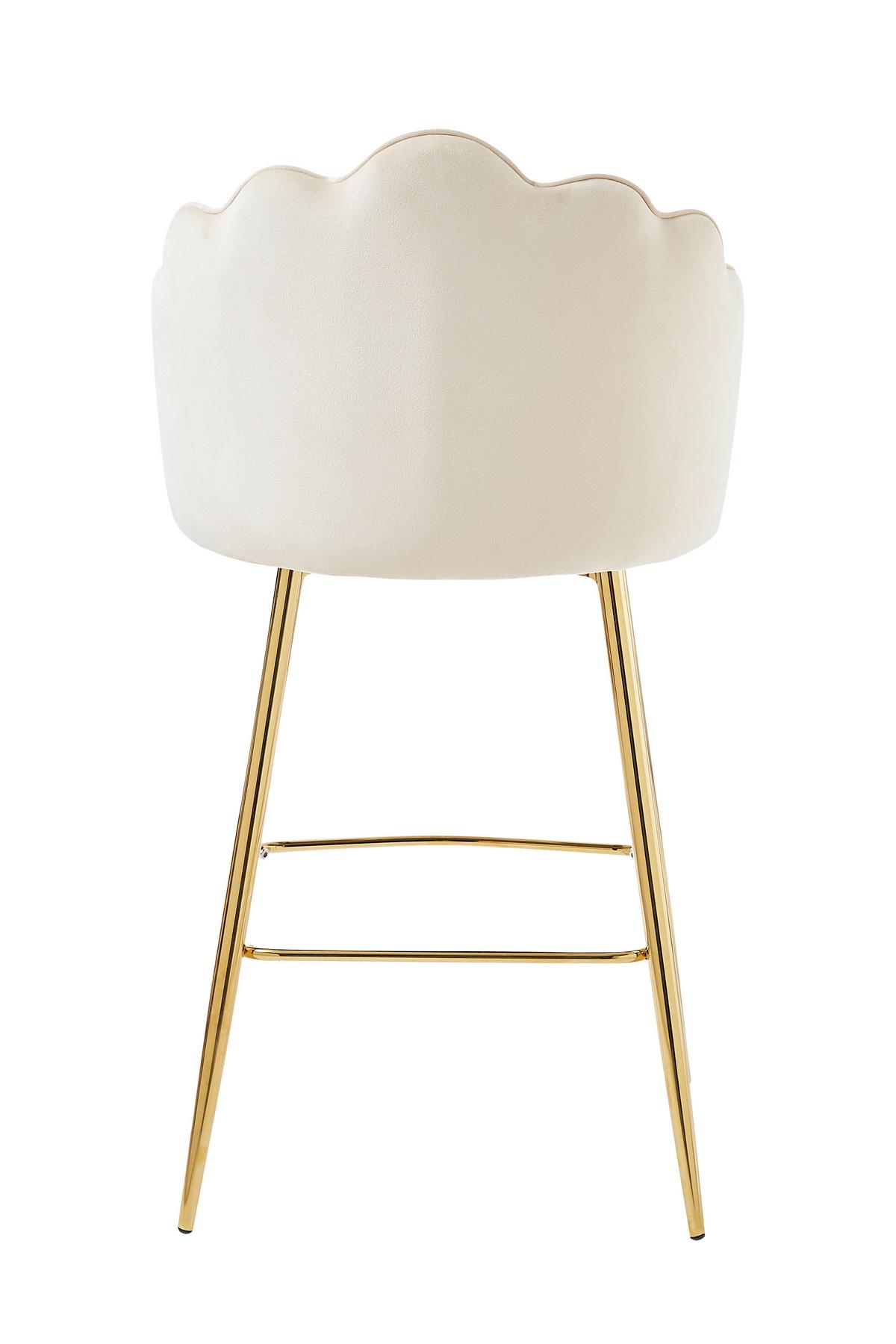 Barhocker-set Beige B: 52 Cm - Beige/Goldfarben, MODERN, Textil/Metall (52/100/54cm) - Livetastic