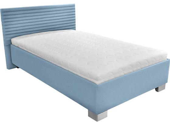 Čalúnená Posteľ Como 140x200 - svetlomodrá/biela, drevo/textil (214/162/97cm) Čalúnená Posteľ Como 140x200 - svetlomodrá/biela, drevo/textil (214/162/97cm)