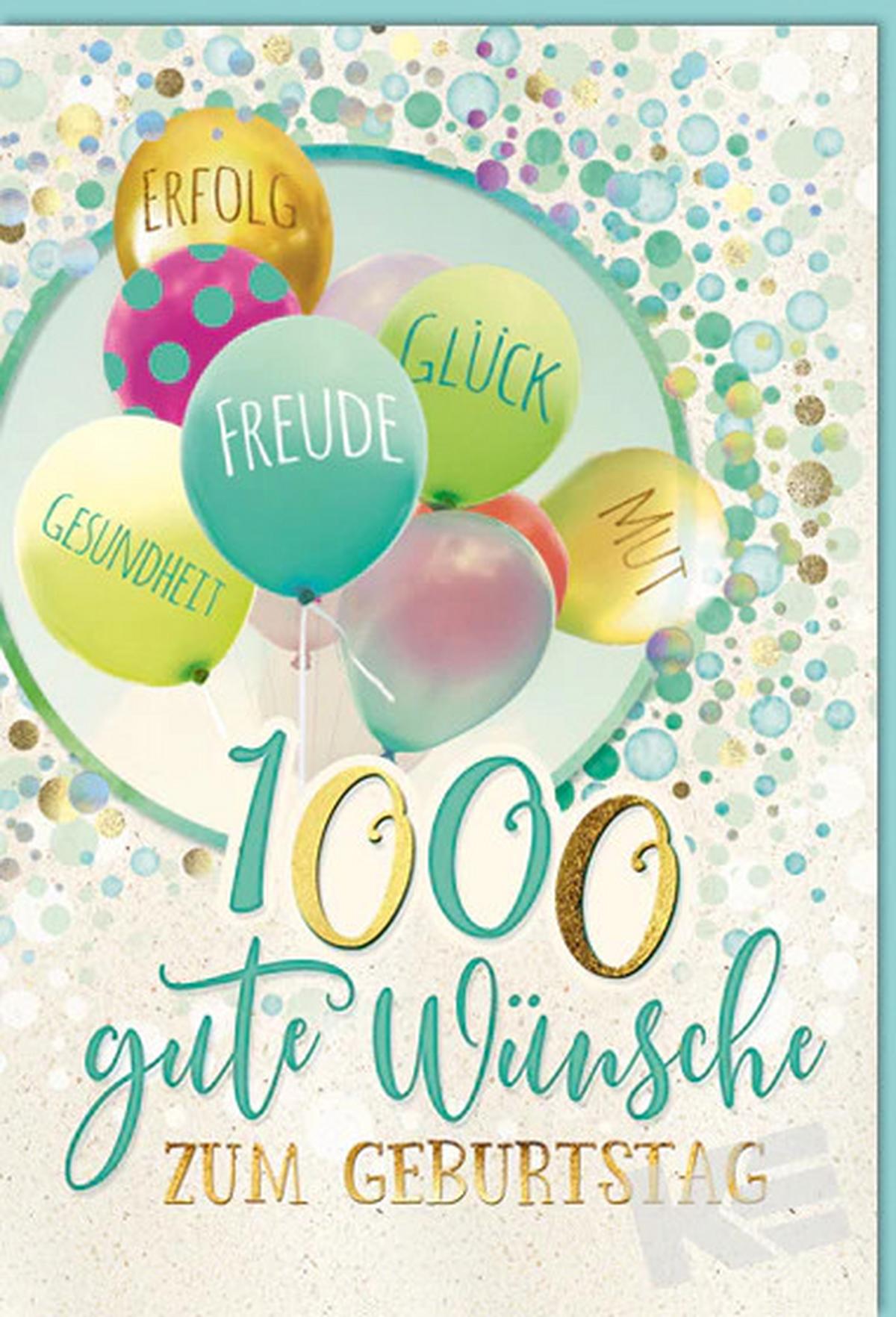 Billett Geburtstag Ballons - Multicolor, Basics, Papier/Kunststoff (12/18/2cm)