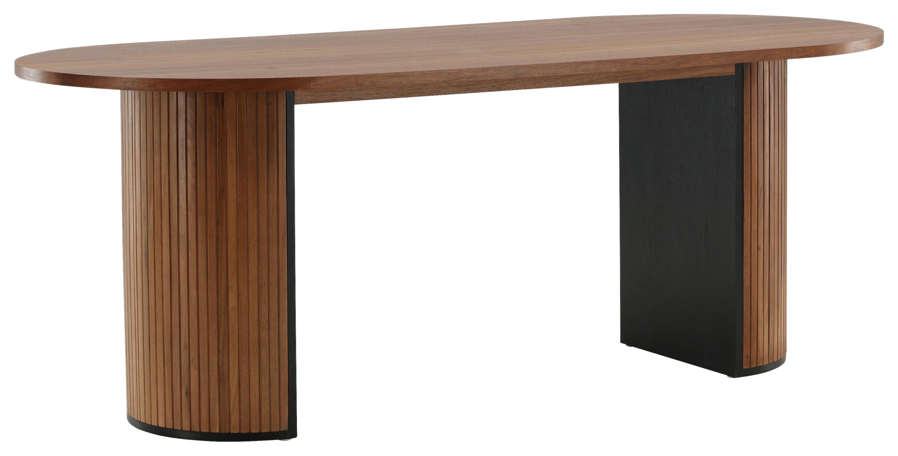 Esstisch Bianca - Schwarz/Naturfarben, Design, Holz/Holzwerkstoff (200/90/75cm) - Livetastic