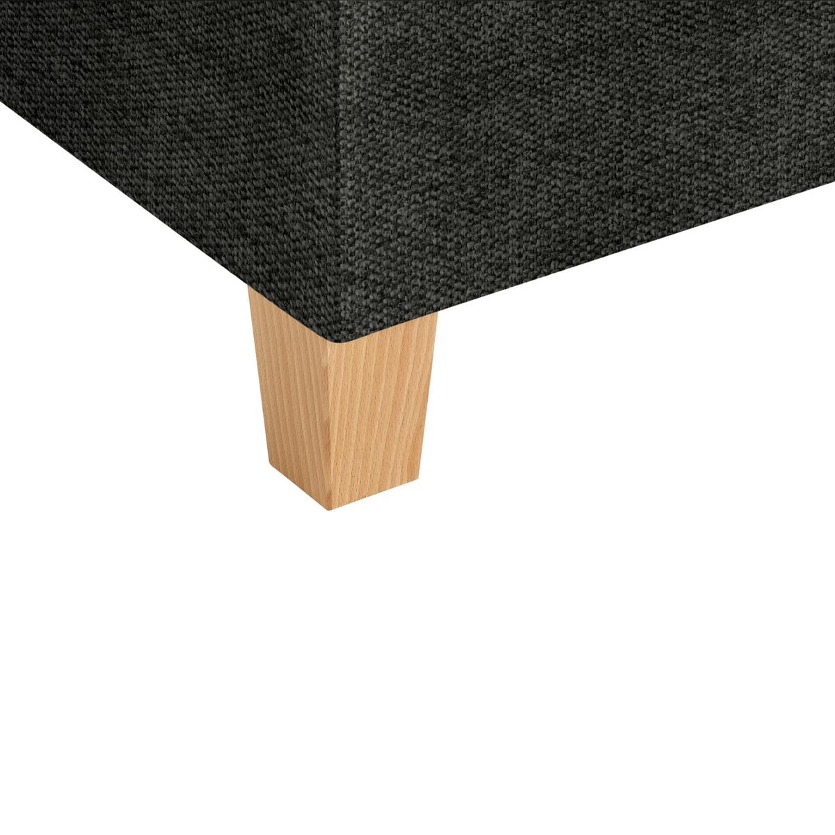 Rohová sedačka LILLE, oboustr., antracitový velur - antracitová/světle hnědá, Moderní, dřevo/textil (232/110/156cm) - Mömax
