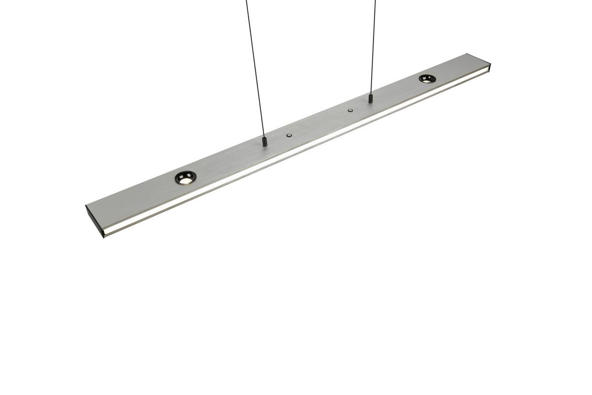 LED-Pendelleuchte 353010107 Graham - Weiß/Nickelfarben, Design, Kunststoff/Metall (109/9/200cm) - Trio Leuchten