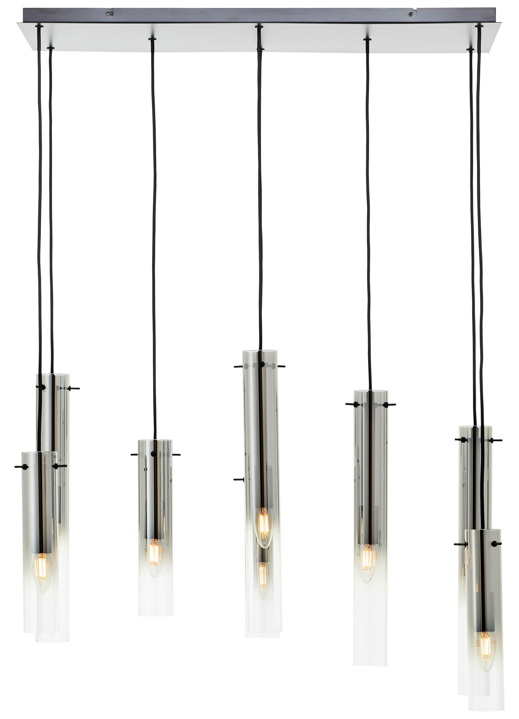 Hängeleuchte 99212/06 Glasini - Schwarz/Grau, Design, Glas/Metall (80/30/199cm) - Brilliant