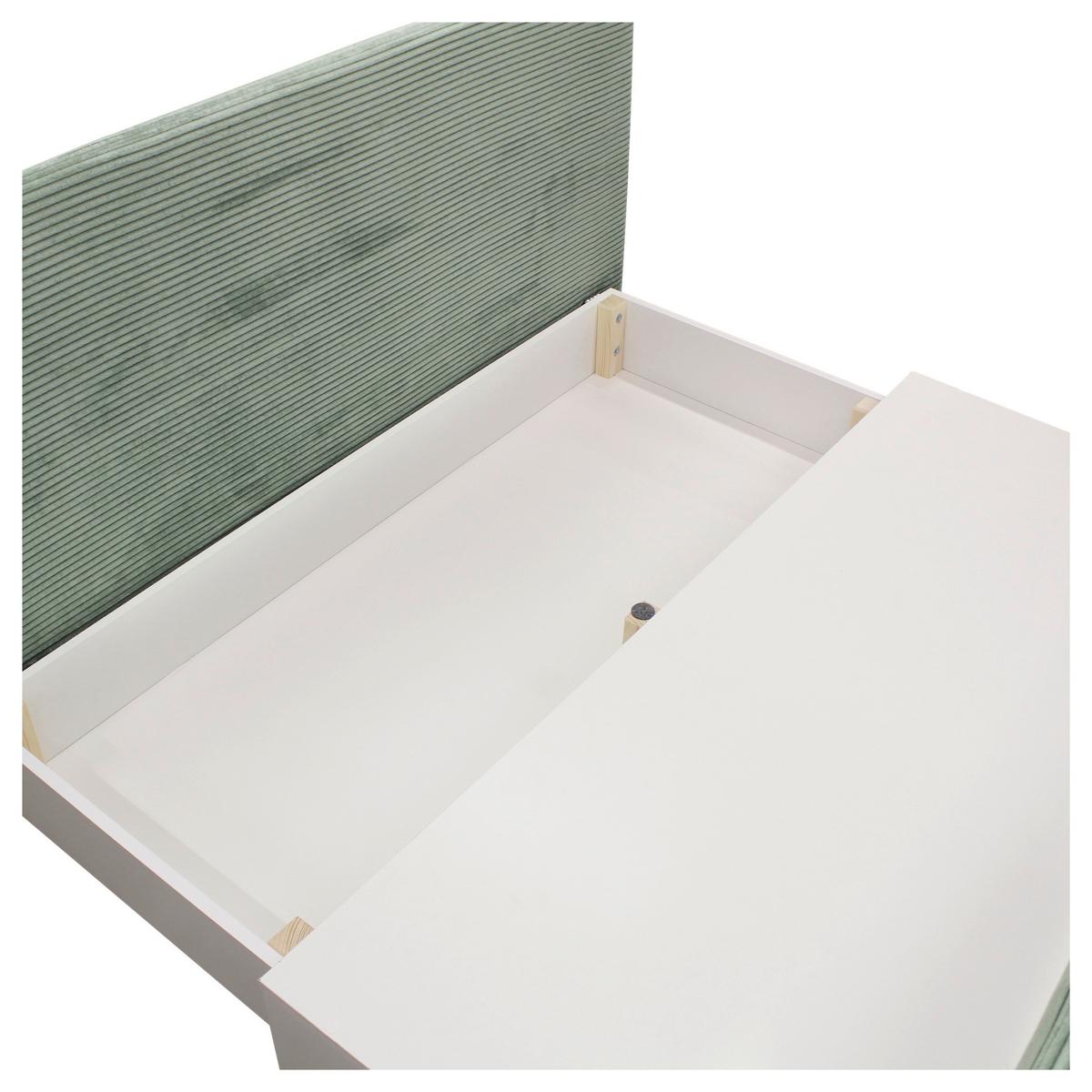 2-sitzer-sofa Yellow Mit Schlaffunktion Grün Cord - Schwarz/Grün, Design, Textil (154/93/85cm) - MID.YOU