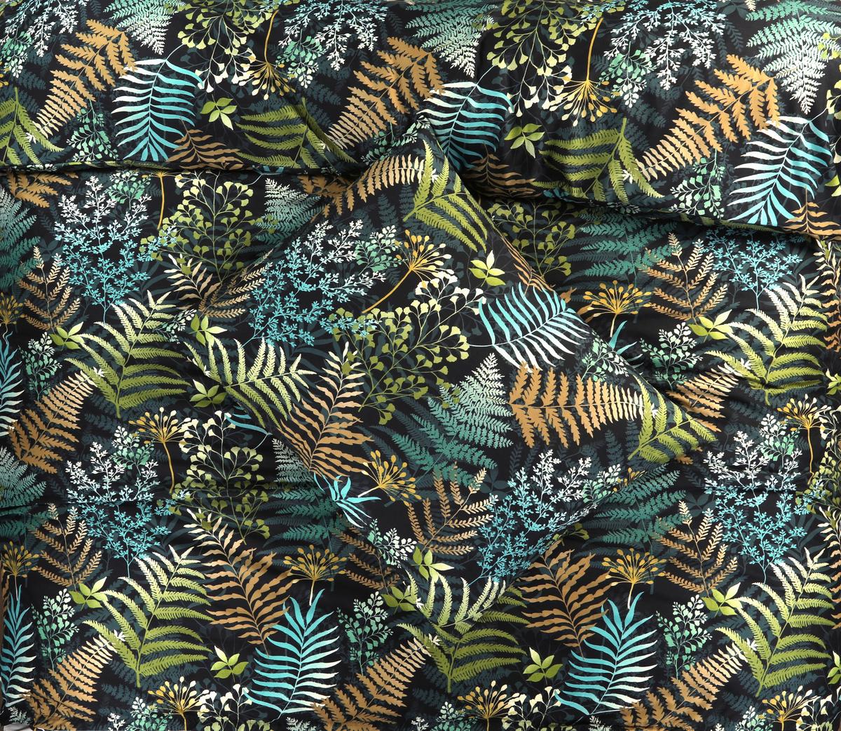 Bettwäsche Malika - Waldgrün/Hellbraun, MODERN, Textil - Luca Bessoni