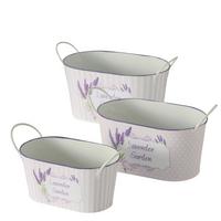 Sada obalů na květináč LAVANDA - Basics, kov