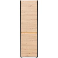 Garderobenschrank Welcome Schwarz/Eiche Dekor B: 60,4 cm - MODERN, Holzwerkstoff (60,4/200,7/38cm)