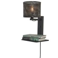 WANDLEUCHTE JAVA/W1/B/1815/B - Schwarz, Trend (30/22/52cm) - Good & Mojo