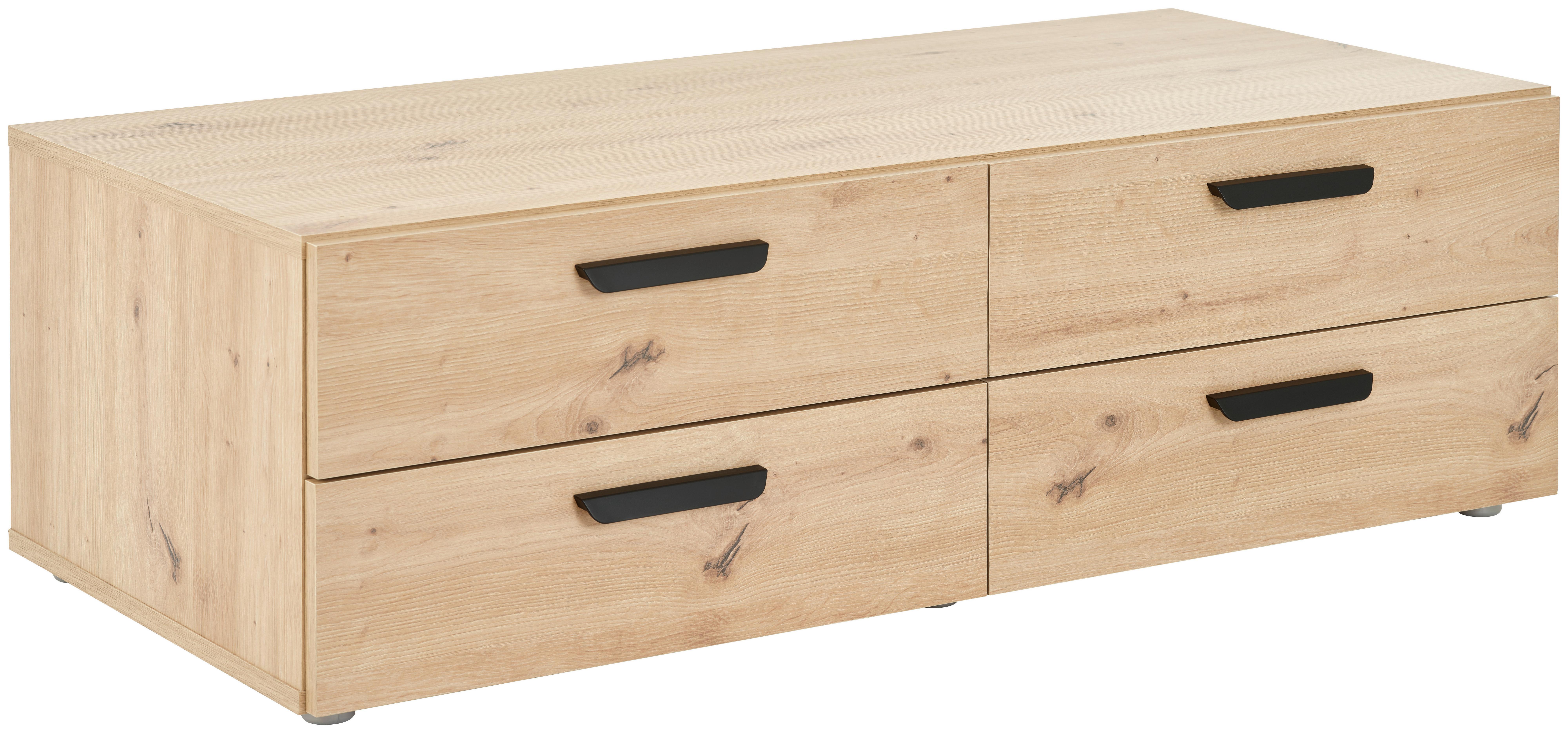 Schubladenbox Basic Two 4s - Eiche Artisan, KONVENTIONELL, Holzwerkstoff (110,7/35/51,9cm)