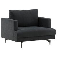 Sessel Sofia - Schwarz, Design, Textil/Metall (104/82/92cm) - Livetastic