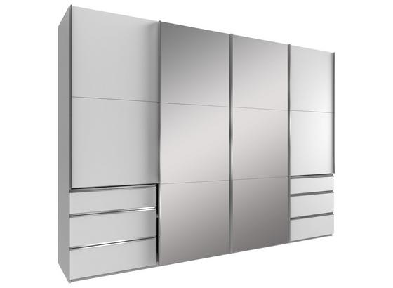 Schwebetürenschrank mit Spiegel 300cm Level 36a, Weiß Dekor - Weiß, MODERN, Glas/Holzwerkstoff (300/216/65cm) Schwebetürenschrank mit Spiegel 300cm Level 36a, Weiß Dekor - Weiß, MODERN, Glas/Holzwerkstoff (300/216/65cm)