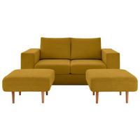 3-Sitzer-Sofa Looks V-2 - Eichefarben/Gelb, Design, Textil (212/96/107cm) - LOOKS by W.Joop