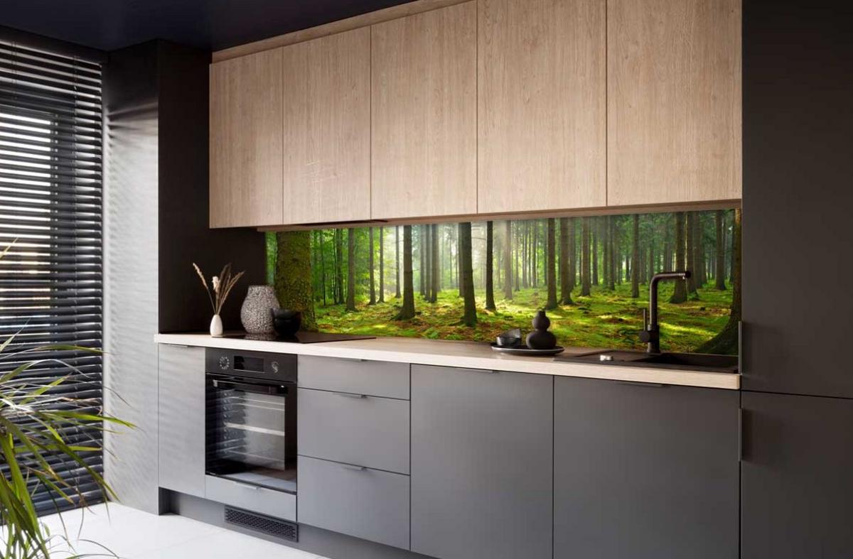 Nischenverkleidung M302sg - Braun/Grasgrün, MODERN, Kunststoff (220/56/0,6cm) - Fani