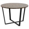 Esstisch Rund Amble Ø 110 Cm Marmor Dekor Braun - Schwarz/Braun, Basics, Holzwerkstoff/Metall (110/75cm)