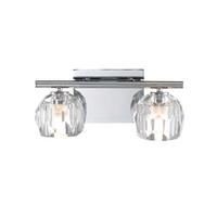 Bad-wandleuchte Ip44 2-Flammig Chromfarben - Chromfarben, Design, Glas/Metall (33.4/16,6/15,2cm) - Elstead Lighting