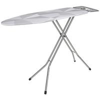 Bügelbrett Bastian Graphic Design 141x38 Cm, Inkl. Ablage - Weiß/Grau, Basics, Textil (141/90/38cm) - Homezone