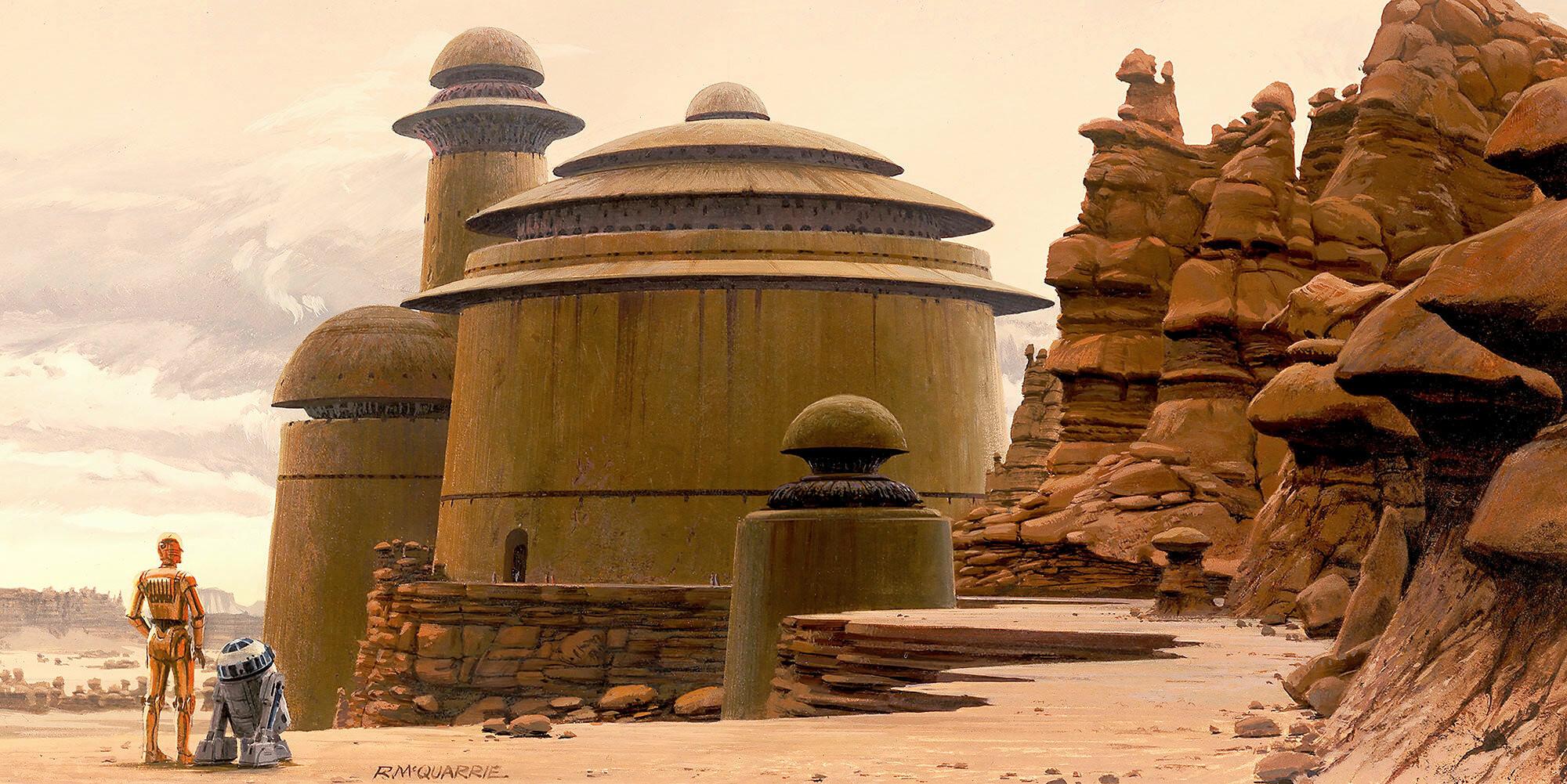 Fototapete Star Wars Jabbas Palace - Gelb/Braun, Trend, Textil (500/250cm)