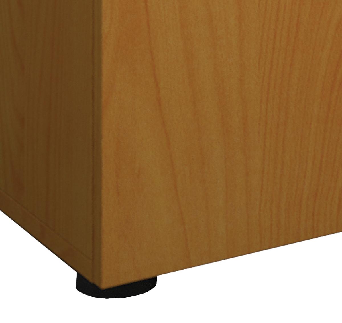 Dvoudveřová komoda Vandol Mini dekor buk - černá/barvy stříbra, Basics, kompozitní dřevo/plast (70/74/40cm) - Livetastic