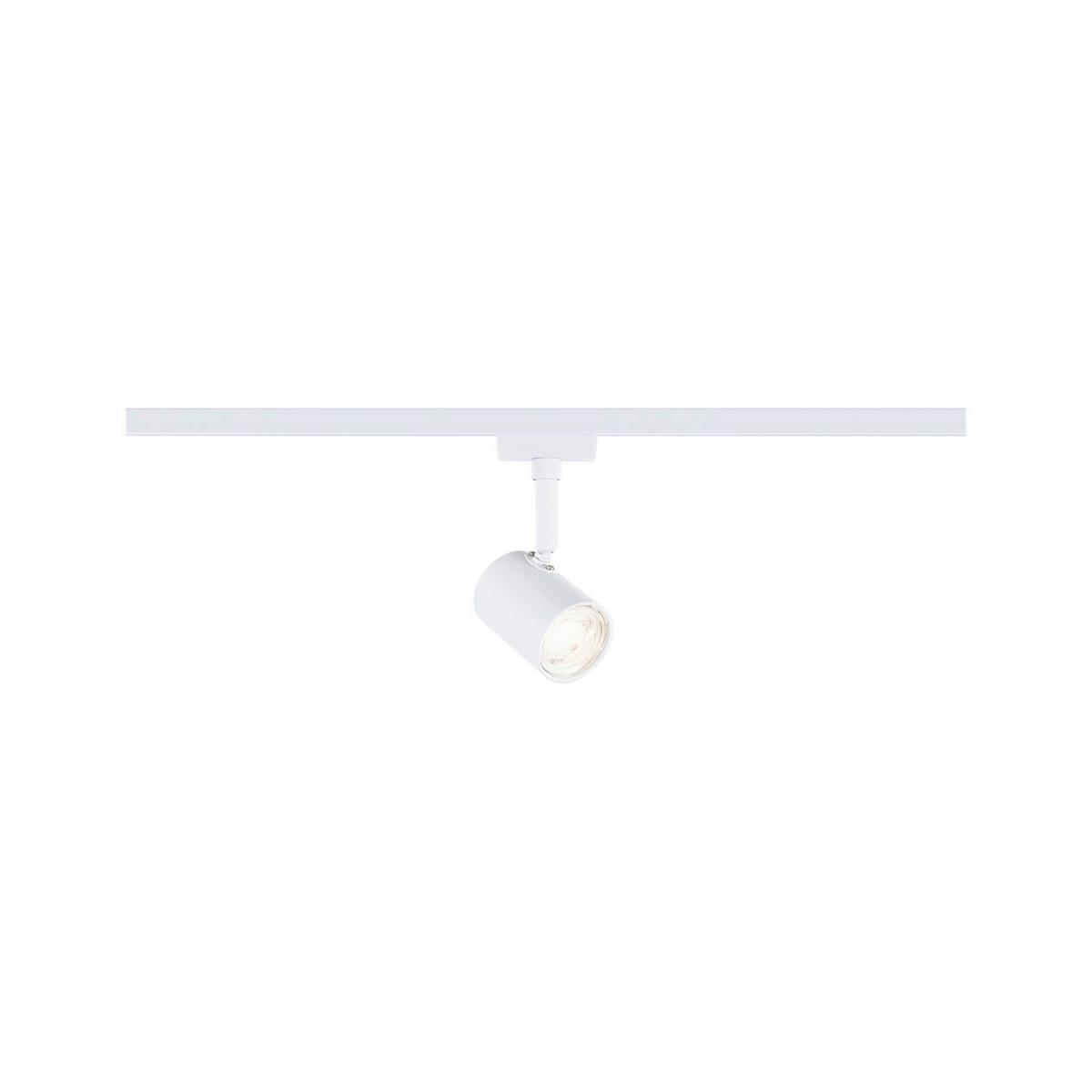 SCHIENENSYSTEM-STRAHLER Urail Limba Weiß B: 7 cm - Weiß, Basics, Kunststoff (15/7/5cm) - Paulmann