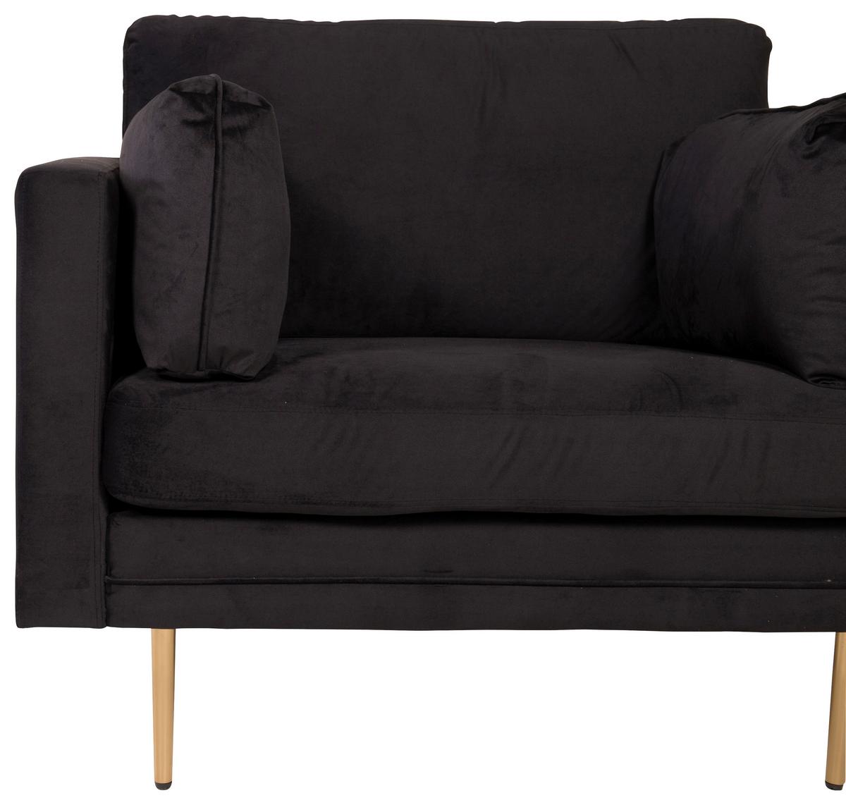 Sessel Boom - Hellbraun/Schwarz, Design, Textil/Metall (110/84/86cm) - Livetastic
